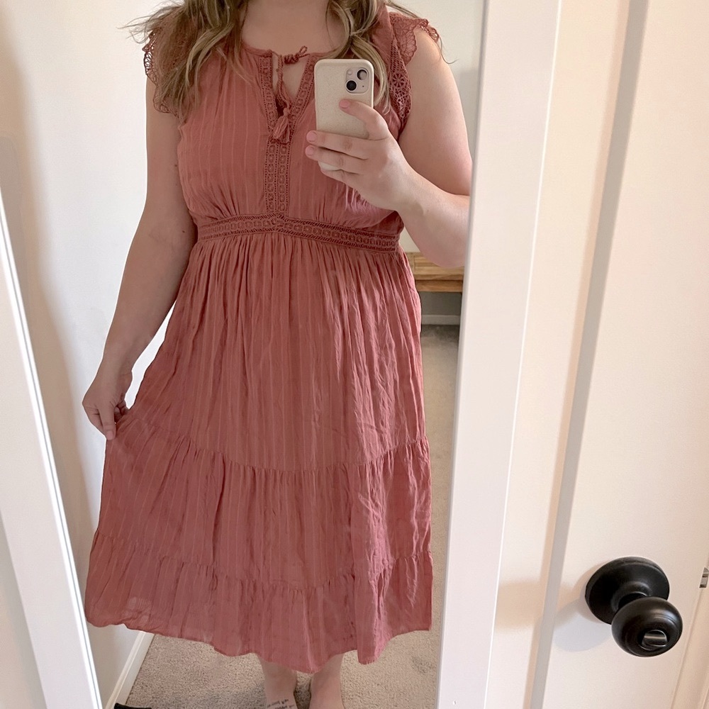 Old Navy Pink MIDI Dress